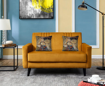 Virgin Faces Belgian Tapestry Cushion