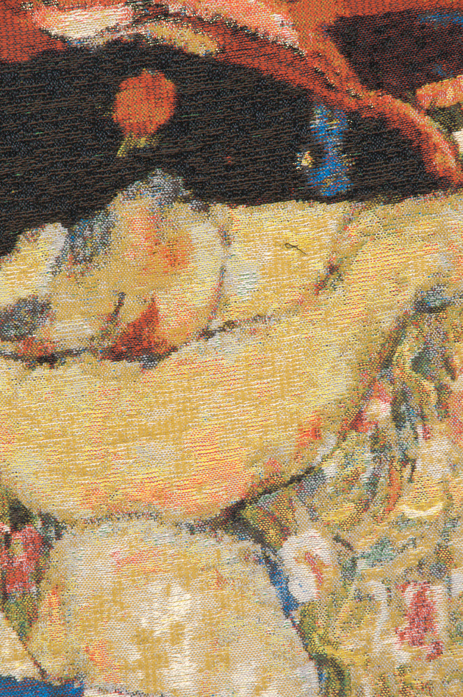 Virgin Klimt Faces Belgian Tapestry Wall Hanging
