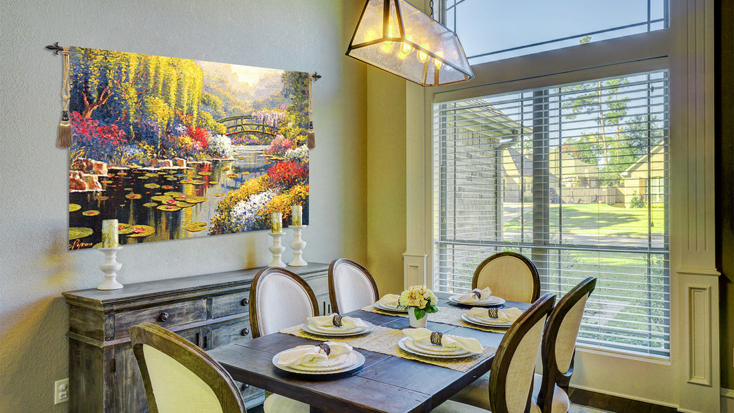 Giverny Pond Belgian Tapestry Wall Hanging