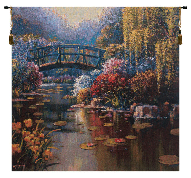 Giverny Pond I Belgian Tapestry Wall Hanging