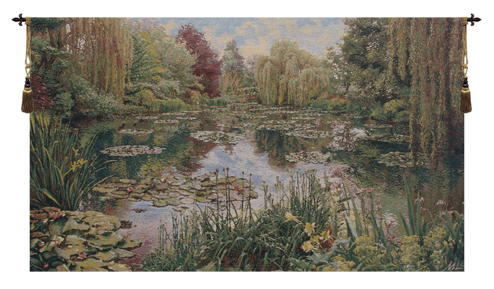 Monet's Garden without Border IV Belgian Tapestry Wall Hanging