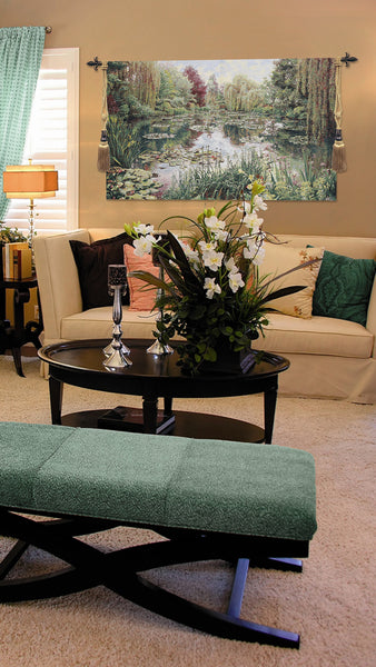 Monet's Garden without Border IV Belgian Tapestry Wall Hanging