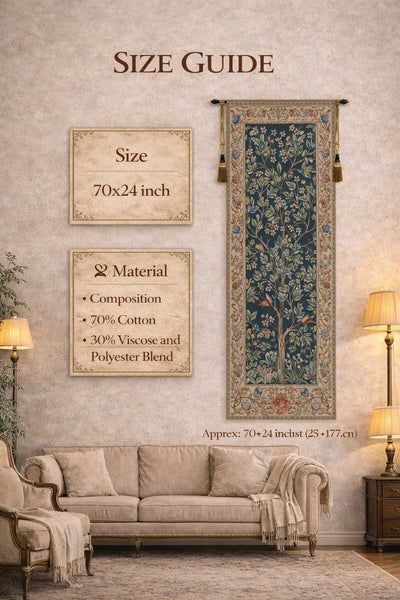 The Tree of Life Portiere Belgian Tapestry
