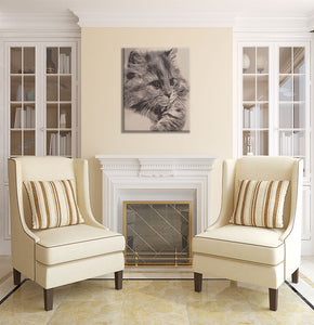 Mister Whiskers Stretched Wall Tapestry