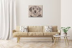 Happy Canine Stretched Wall Tapestry