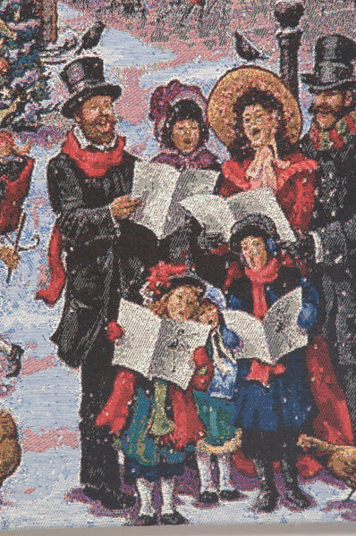 Carolers Stretched Wall Tapestry