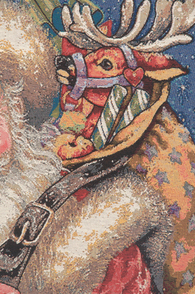 Santa's Arrival Stretched Wall Tapestry
