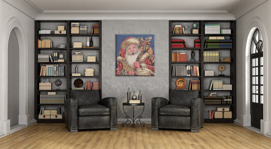 Santa's Arrival Stretched Wall Tapestry