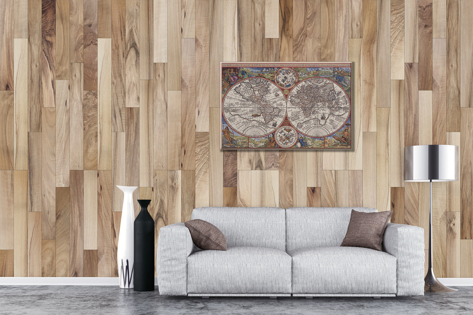 Wall Map of Wonder Stretched Wall Tapestry