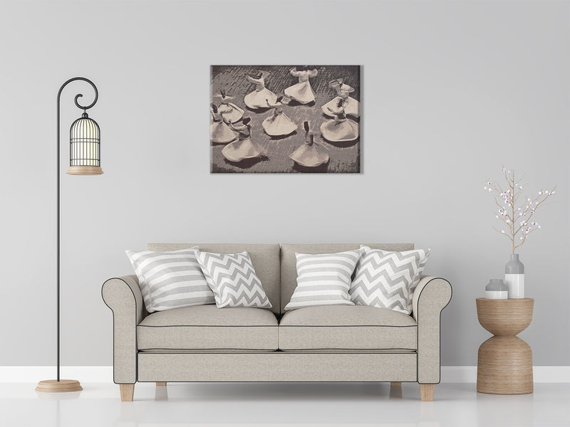 Twirling Whimsy Stretched Wall Tapestry