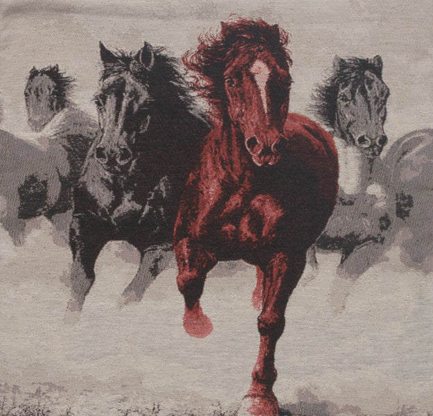 Wild Horses III Decorative Pillow Cushion Cover