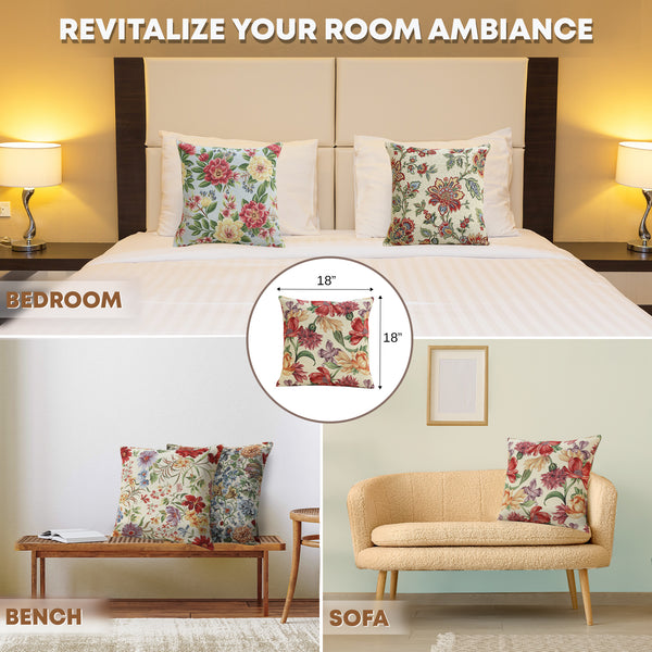 Iris Blossoms Cushion  Cover