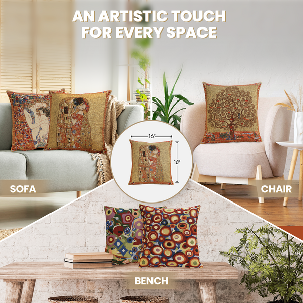 Le Baiser by Klimt Belgian Cushion Cover
