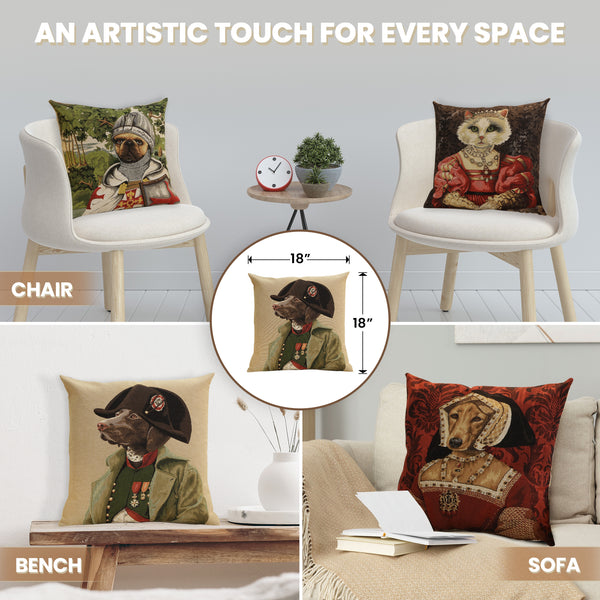 Chien Napoleon European Cushion Cover