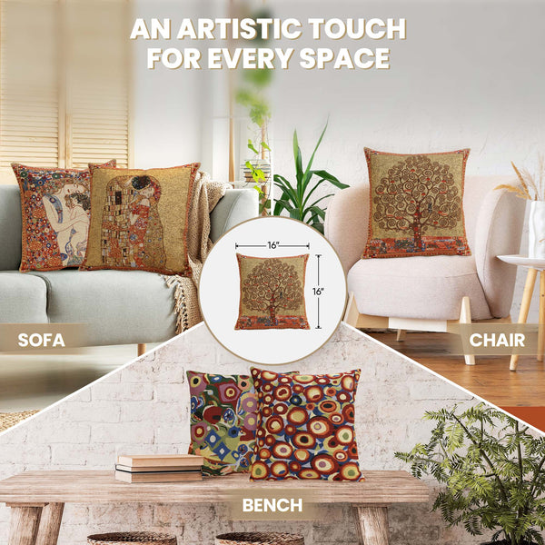 Klimt Tree of Life I Belgian Cushion Cover