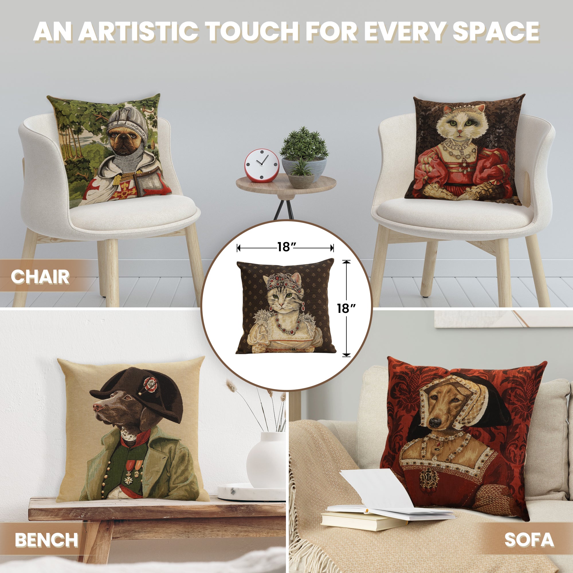 Chat Josephine European Cushion Cover