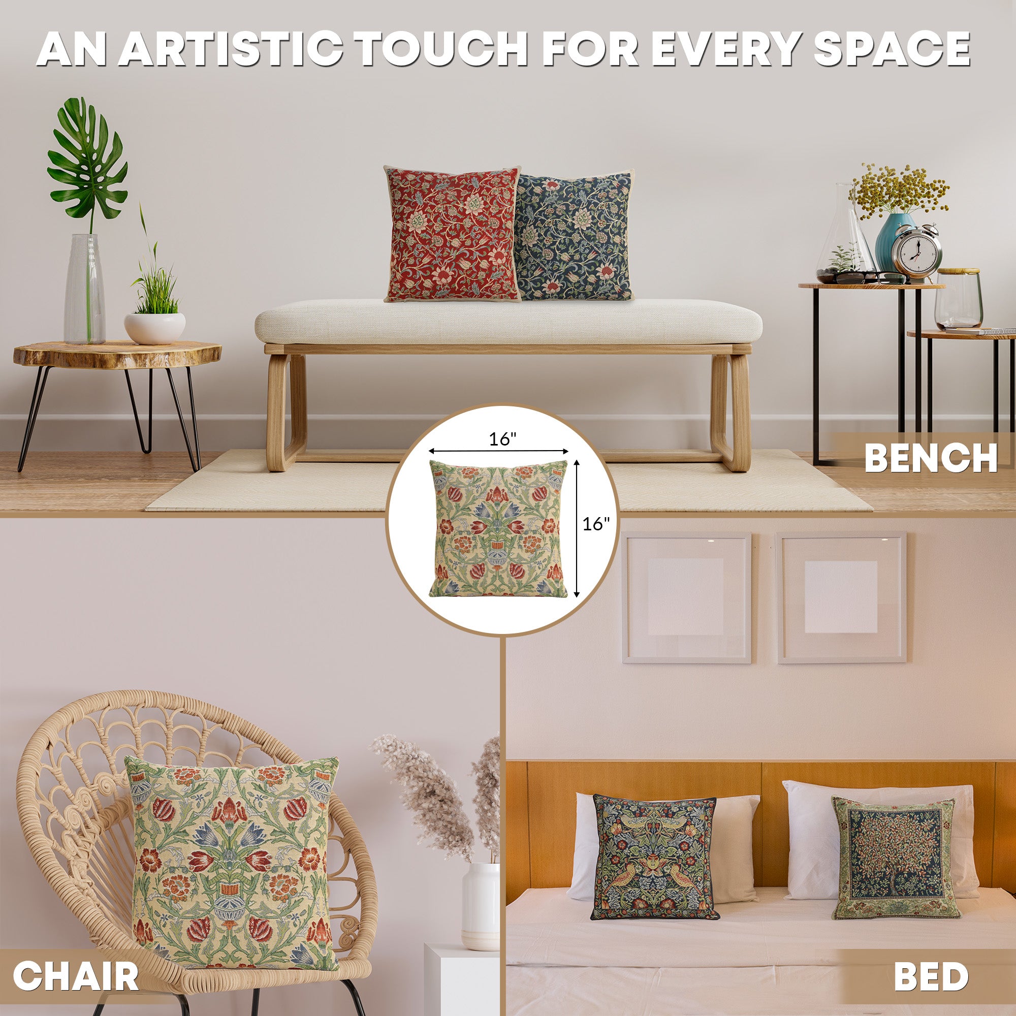 Single-Stem Belgian Cushion Cover