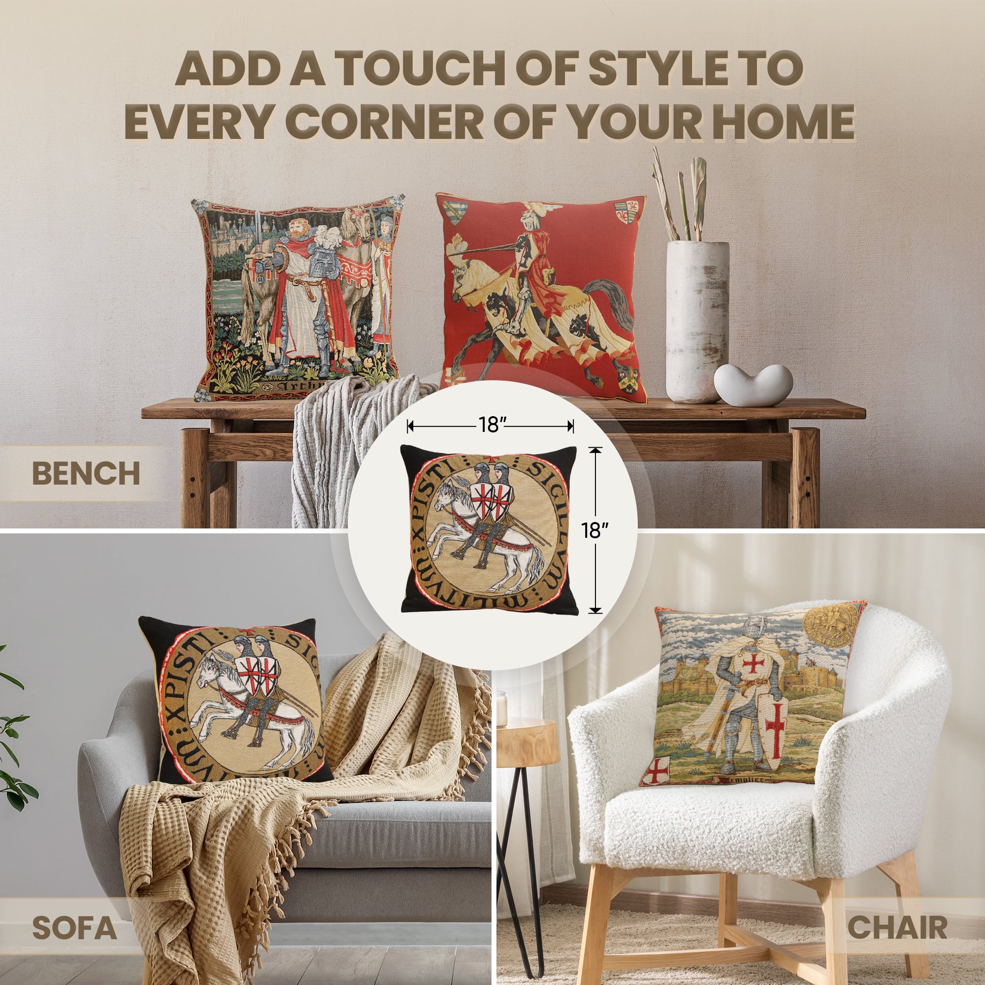 Sceau Templier I European Cushion Cover