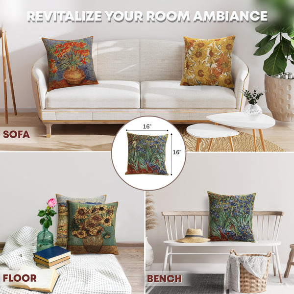 The Iris I Belgian Cushion Cover