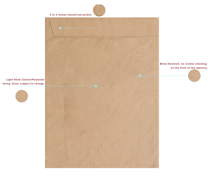 L'Oasis Carre Square French Tapestry