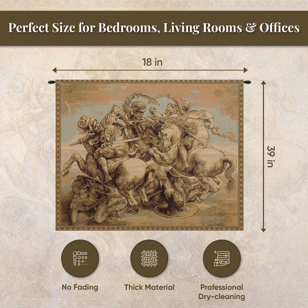 The Battle of Anghiari Italian Tapestry Wall Hanging