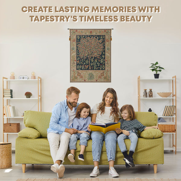 Pastel Tree of Life Belgian Tapestry