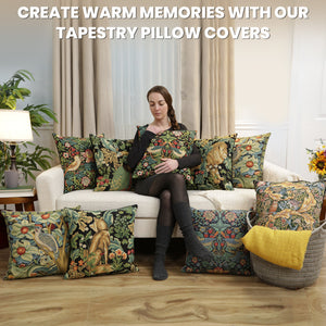 Peacock by William Morris European Cushion Cover