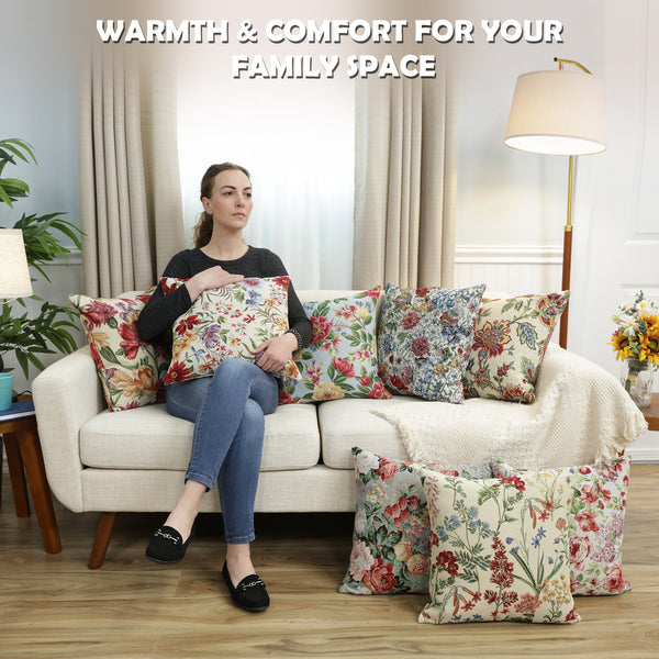 Iris Blossoms Cushion  Cover