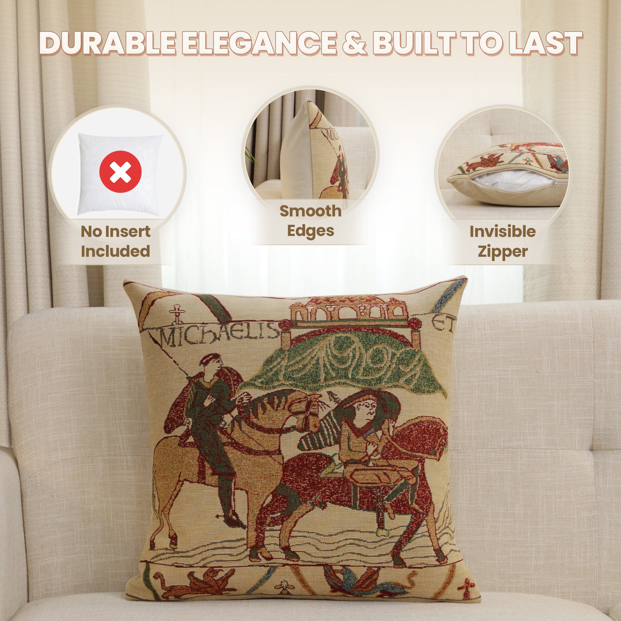 Bayeux Mont St. Michel I Belgian Cushion Cover