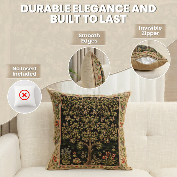 Tree of Life Beige II European Cushion Cover
