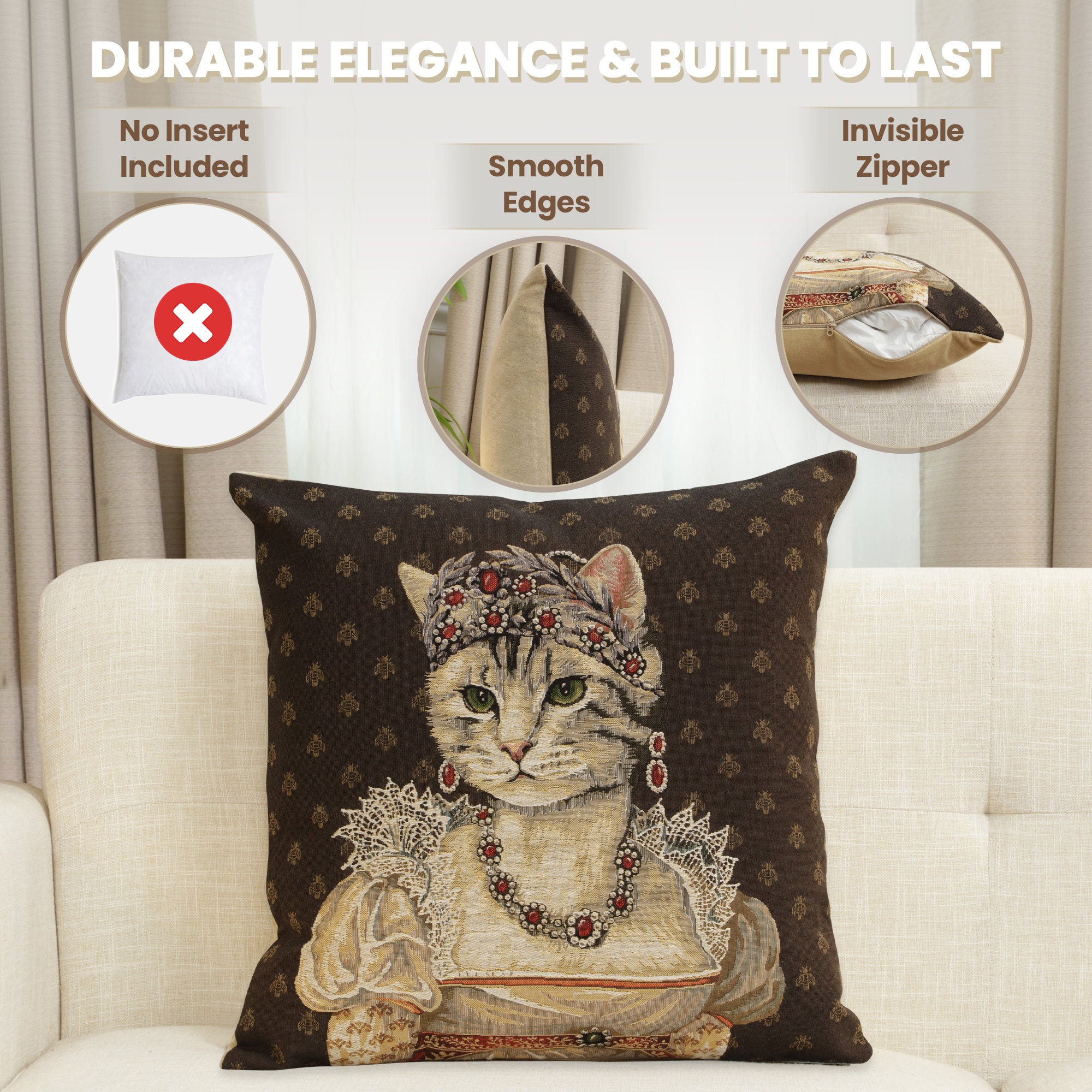 Chat Josephine European Cushion Cover