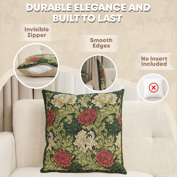 Chrysanthemum Multi Belgian Cushion Cover