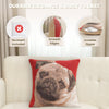 Pugs Face Red  French Tapestry Cushion