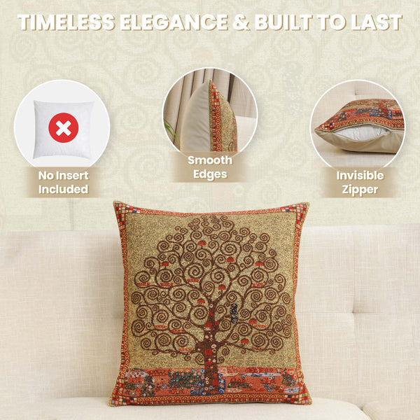 Klimt Tree of Life I Belgian Cushion Cover