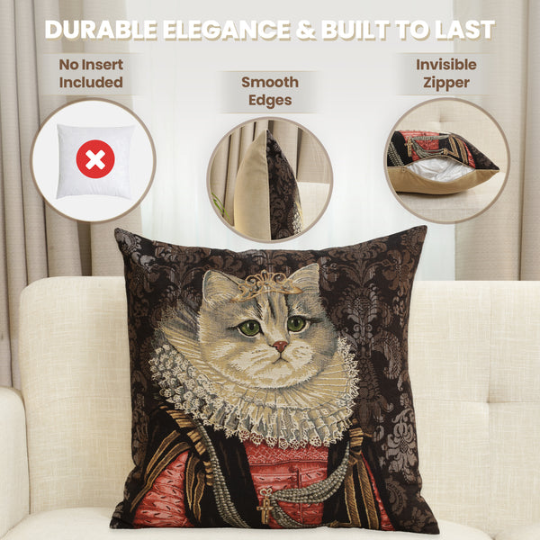 Cat With Crown C European Cushion Cover