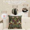 Strawberry Thief B Black by William Morris European Cushion Cover