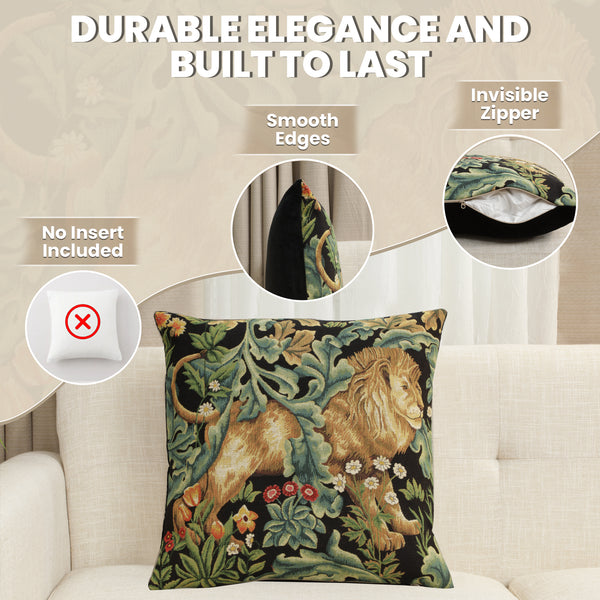 Lion by William Morris European Cushion Cover