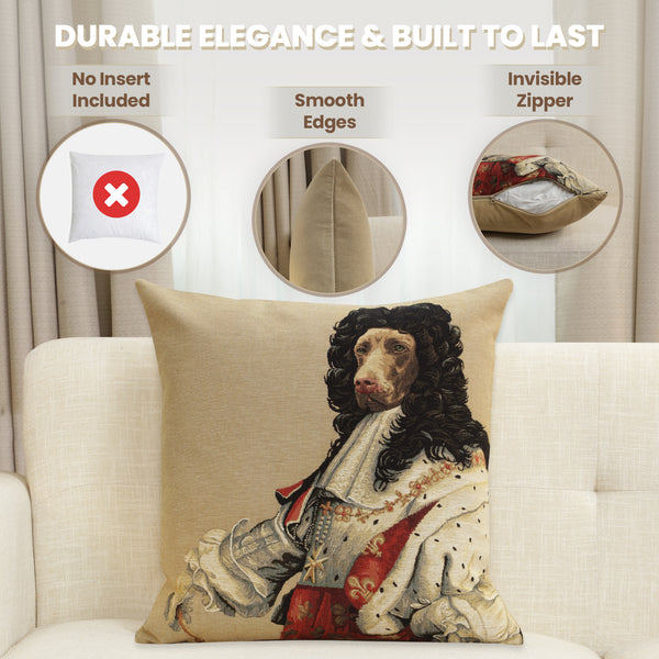 Chien Louis XIV European Cushion Cover
