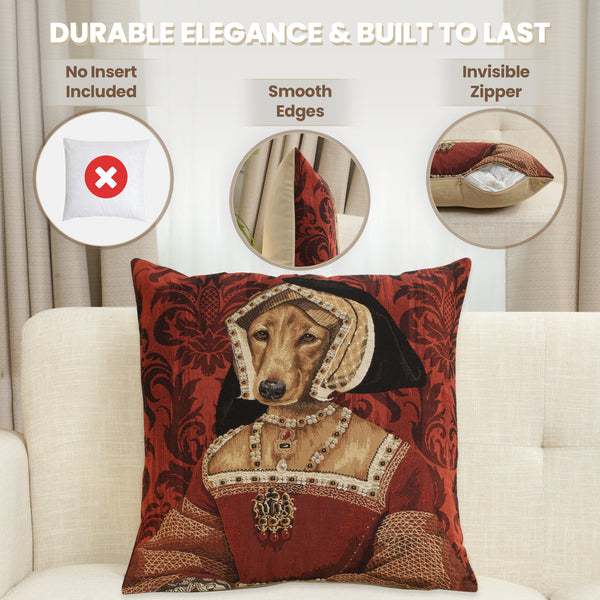 Chien Claude de France European Cushion Cover