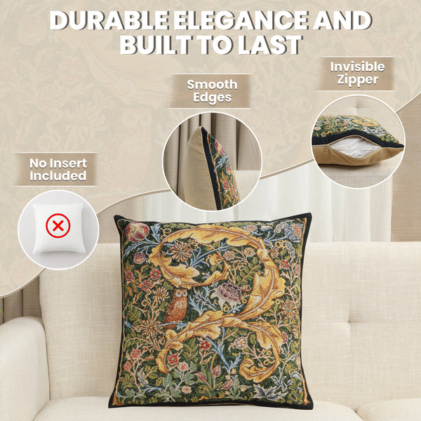 Owl and Pigeon European Cushion Cover