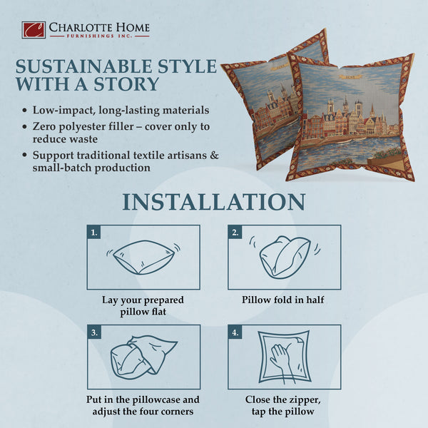 Gent - Graslei European Cushion Cover