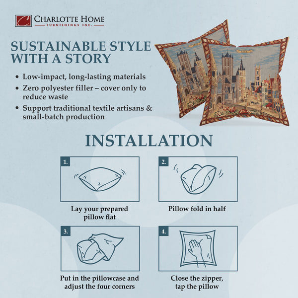 Gent - III Torens European Cushion Cover