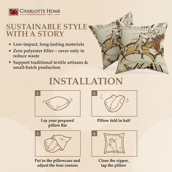 Bayeux Battle of Hastings European Cushion Cover