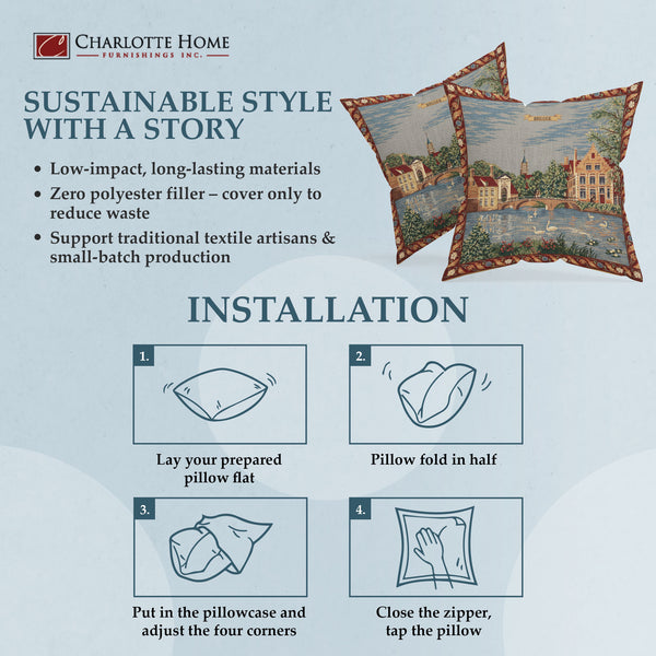 Brugge - Minnewater European Cushion Cover