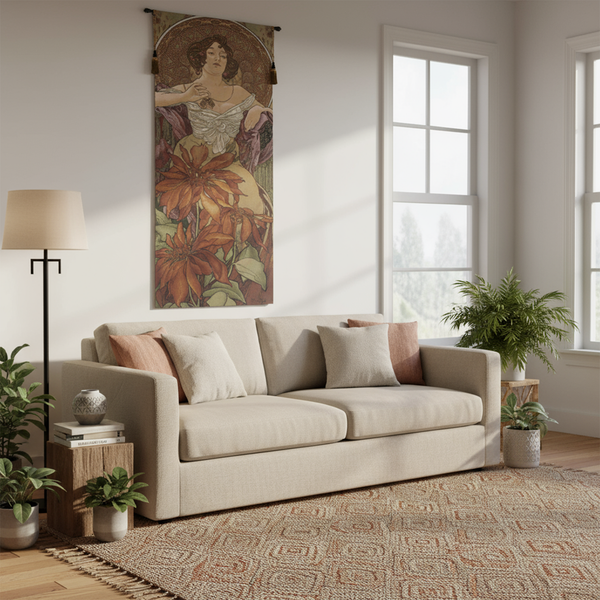 Mucha Rubis European Tapestry