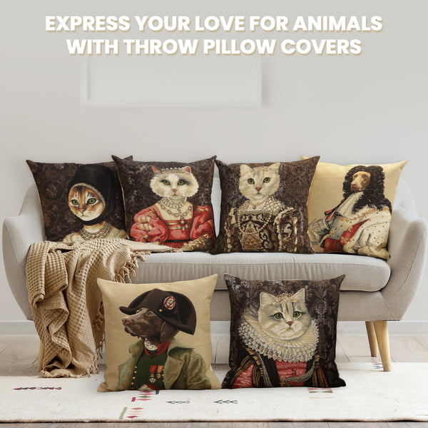 Chien Louis XIV European Cushion Cover