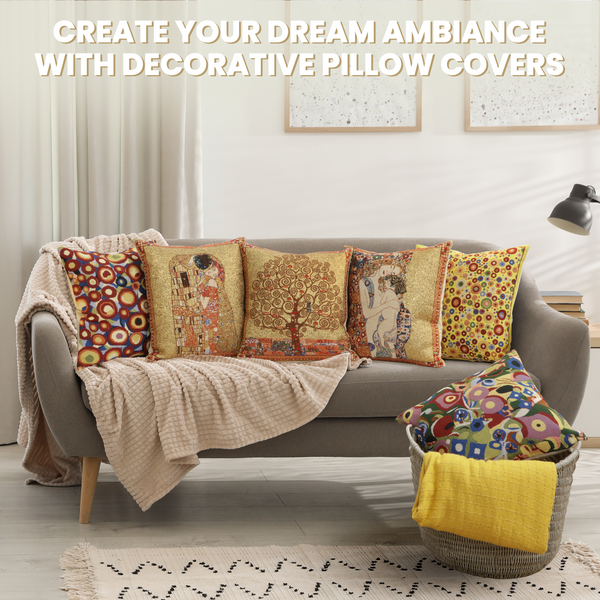 Klimt Circles Belgian Cushion Cover