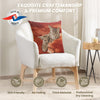 Sleeping Cat Red I French Tapestry Cushion