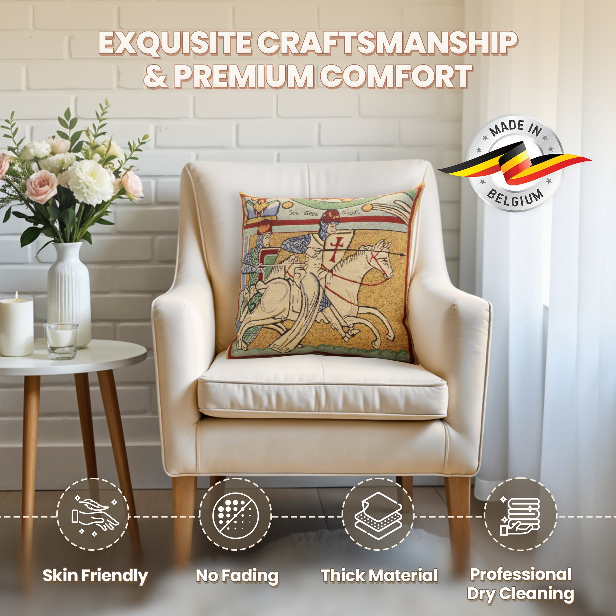 Chevaliers de St. Gregoire I Belgian Cushion Cover
