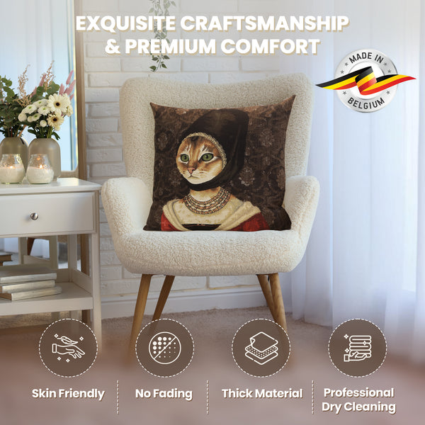 Cat With Hat A European Cushion Cover